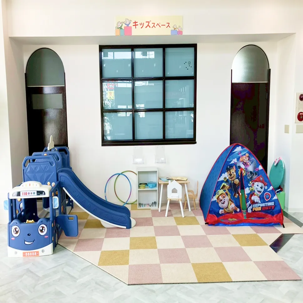 予約不要＆キッズスペース完備で気軽にご来場OK！